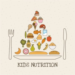 Food design over beige background, vector illustration